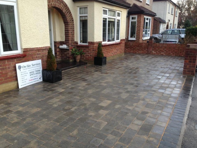 A customer front patio